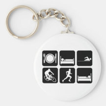 Funny triathlon keychain
