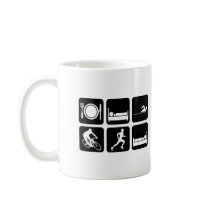 Funny triathlon coffee mugs