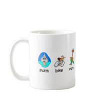 Funny triathlon coffee mugs