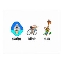 Funny triathlon post card