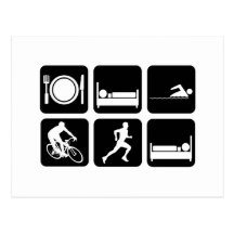 Funny triathlon postcards
