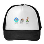 Funny triathlon trucker hats