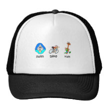 Funny triathlon trucker hats