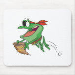 funny trick or treating pirate froggy frog mousepads