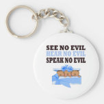 Funny Triplet Boys  (Speak Hear See No Evil ) Keychain