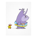 funny tub tubby time rhino cartoon invites