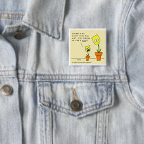 Funny Tulips Cartoon Button
