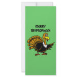 Funny turkey Christmas rack cards