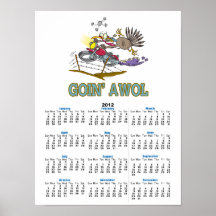 funny turkey going AWOL Print