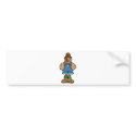 funny turkey in overalls bumper stickers