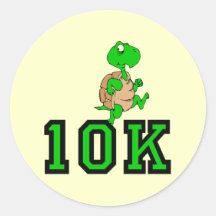 Funny turtle 10K run Sticker