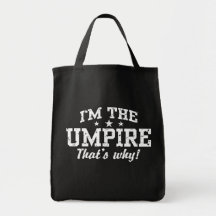 Funny Umpire Tote Bags