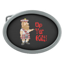 Funny Up Yer Kilt Belt Buckles