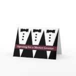 FUNNY Usher Invite with Three Tuxes cards