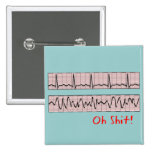 Funny V-Fib Gifts Pinback Buttons