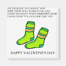funny valentine's day poem magnet