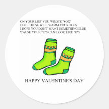 funny valentine's day poem sticker
