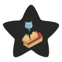 funny vampire bat with coffin cartoon stickers