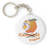 funny vegan apple keychains
