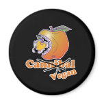 funny vegan apple magnets