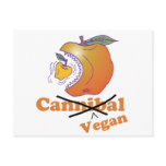 funny vegan apple postcards