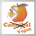 funny vegan apple posters