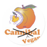 funny vegan apple stickers