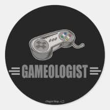 Funny Video Gaming Round Sticker