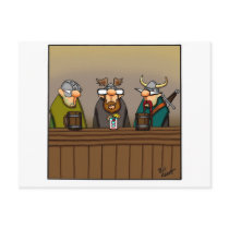 Funny Viking Drinking Cartoon