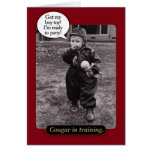 Funny Vintage 1950s Cougar Birthday Card