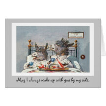 Funny Vintage Animals Anniversary Card
