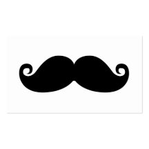 Funny Vintage Black Moustache Business Card