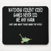 Funny violent video games mousepads