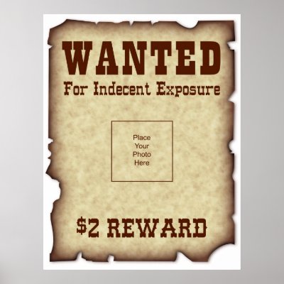 Funny Wanted Poster Poster by pdffun