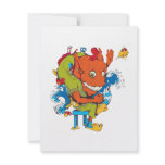 funny water monster vector cartoon character invitations