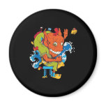 funny water monster vector cartoon character magnets