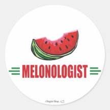 Funny Watermelon Round Sticker