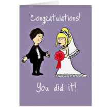 Funny Wedding congratulations Greeting Cards