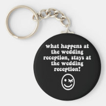 Funny wedding reception key chains