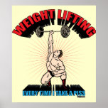 Funny Weight Lifting Poster posters