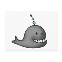 Funny whale postcards