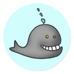 Funny whale stickers