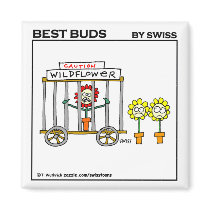 Funny Wildflowers Fridge Magnet