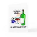 Funny wine humour saying cards