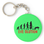 Funny women's evolution keychains