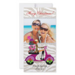 Funny Xmas Zebra Purse Photo Card Template photo cards
