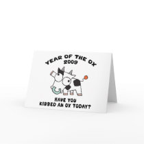 Funny Year of The Ox Gifts Greeting Cards