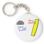 Funny "You Rock, You Rule" products keychains