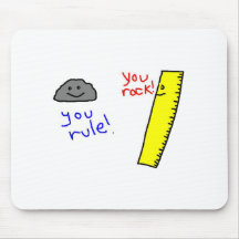 Funny "You Rock, You Rule" products Mouse Mat