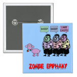 Funny zombie pinback button